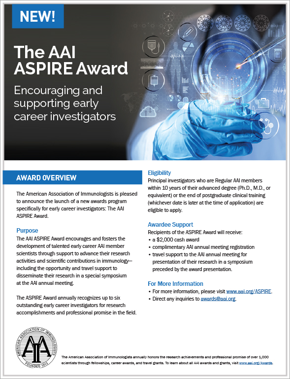 The AAI ASPIRE Award brochure