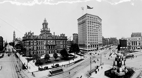 Downtown Detroit, c.1890