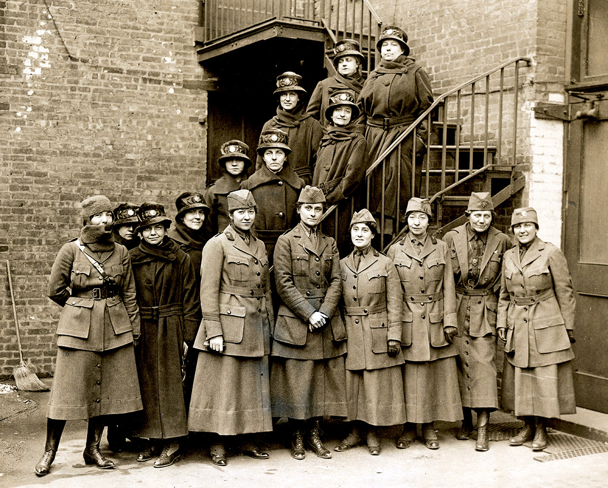 First Contingent of Women’s Oversea Hospitals, c. 1918 (Povitzky front row, third from right)