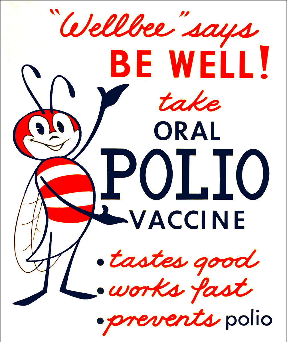 CDC polio vaccine poster, 1963