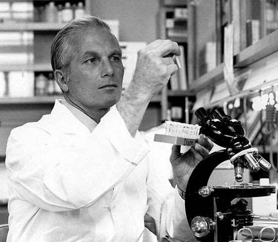 Frank Dixon in Laboratory, 1970