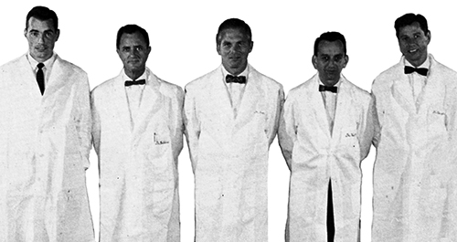 The “Pittsburgh Five,” from left to right, Charles G. Cochrane, Joseph D. Feldman, Frank J. Dixon, Jacinto J. Vazquez, and William O. Weigle