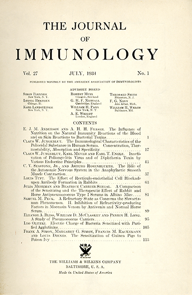 Vol. 27, Issue 1; July 1, 1934