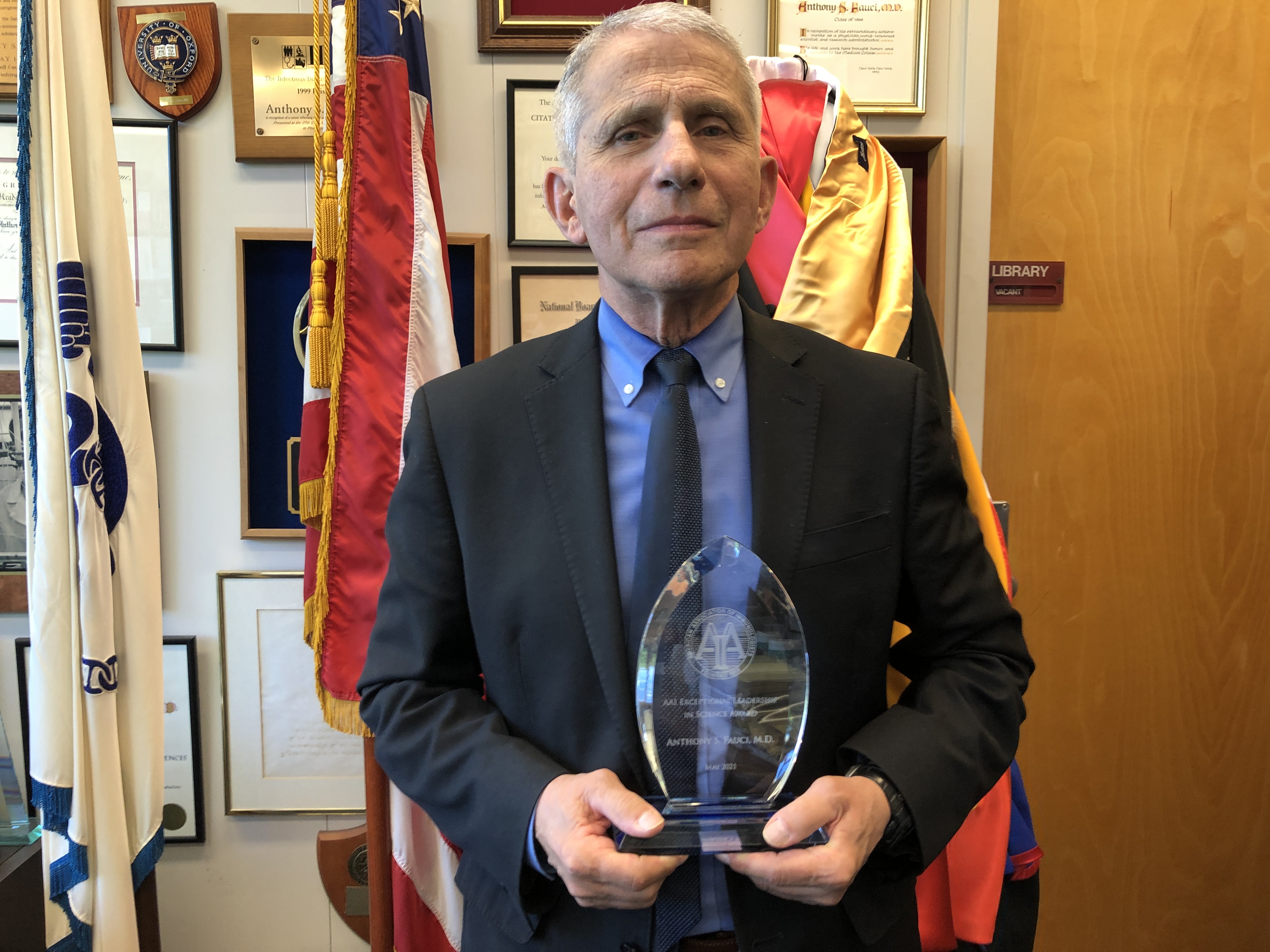 Anthony S. Fauci with the Exceptional Leadership in Science Award